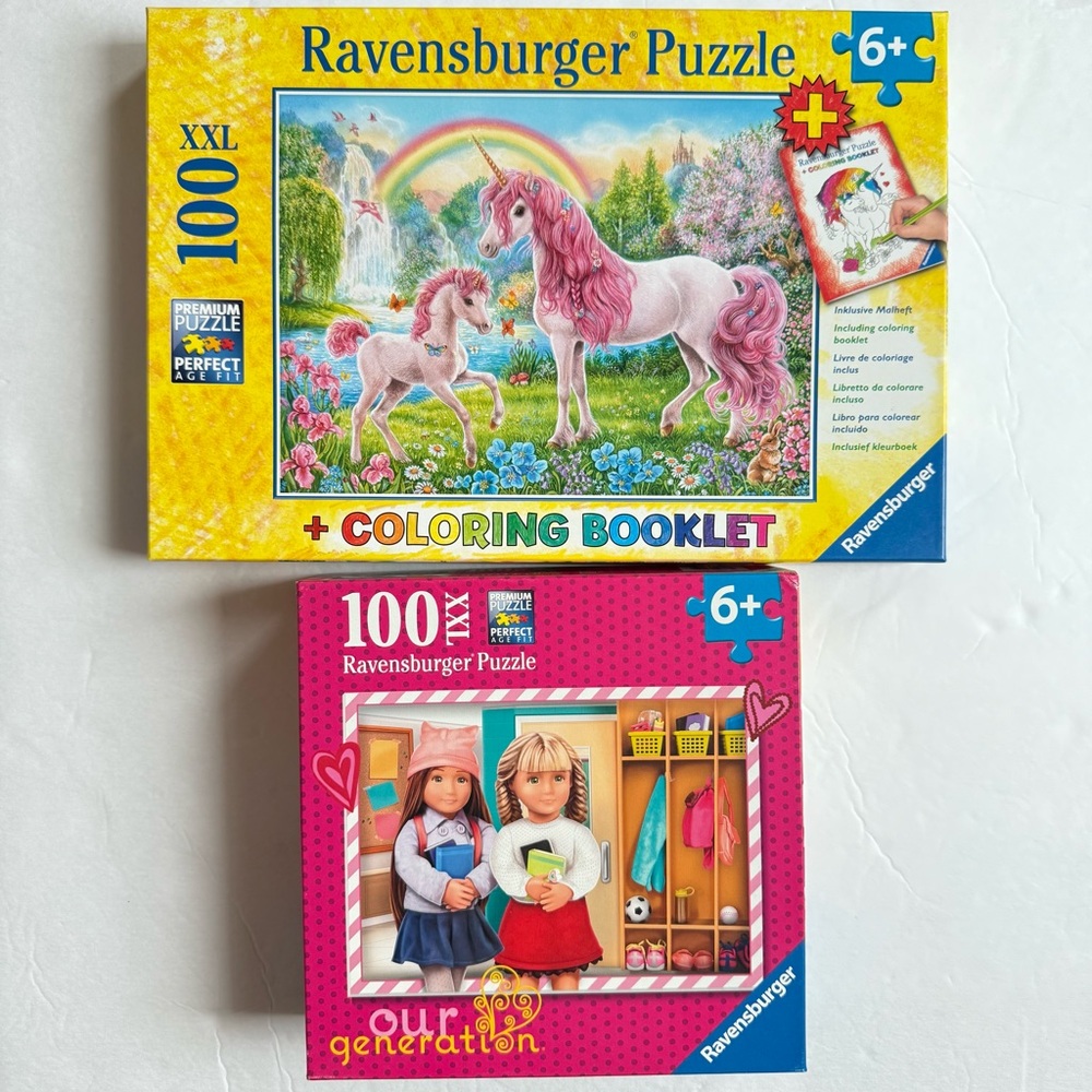 Ravensburger Puzzle Bundle Our Generation Dolls at School & Magical Unicorns
